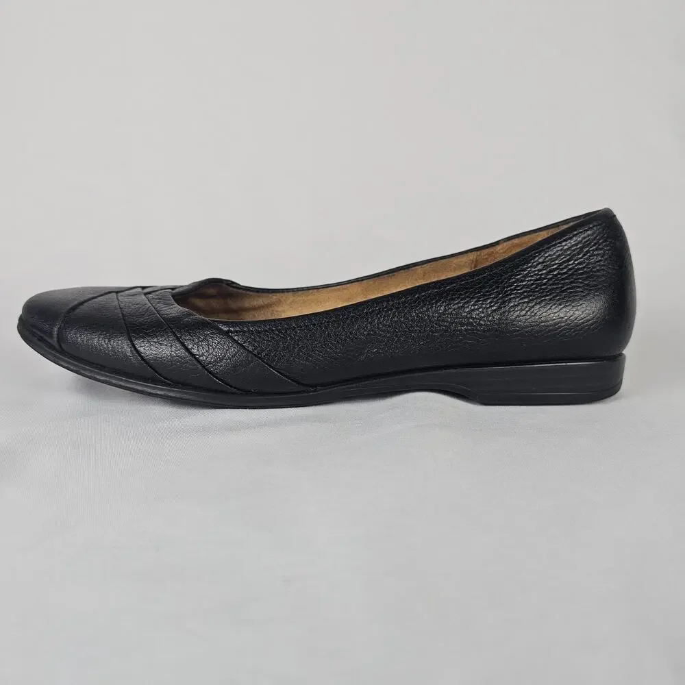 Naturalizer Jaye Black Leather Comfort Ballet Flats Shoes Womens Size 9 M EUR 39
